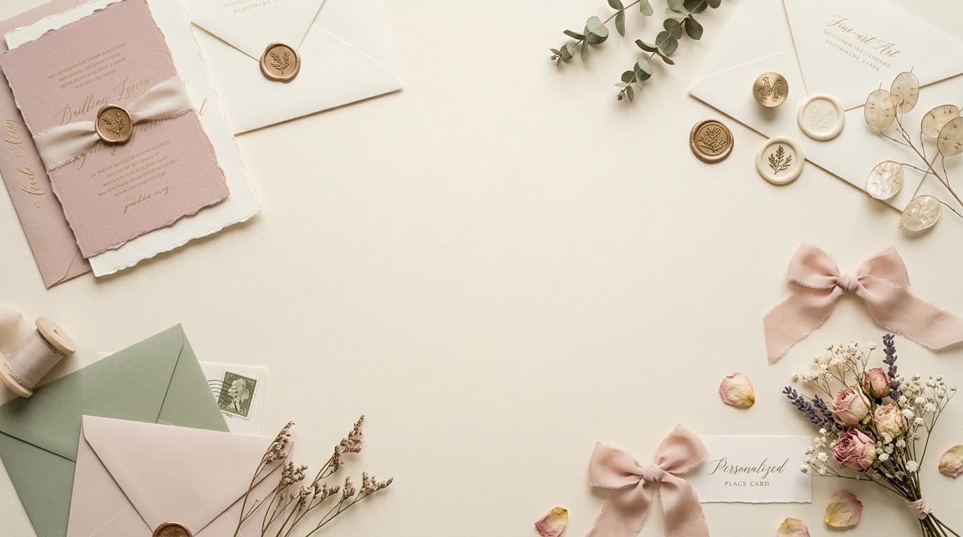 El yapımı düğün davetiyeleri